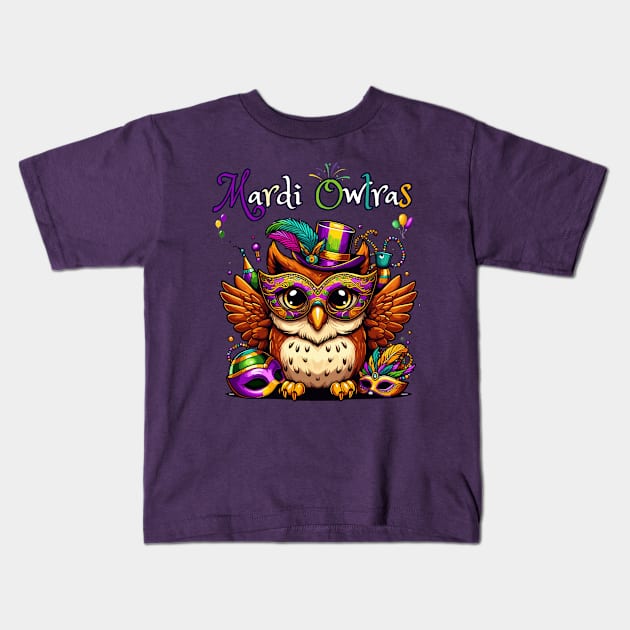 Mardi Owlras Kids T-Shirt by chems eddine